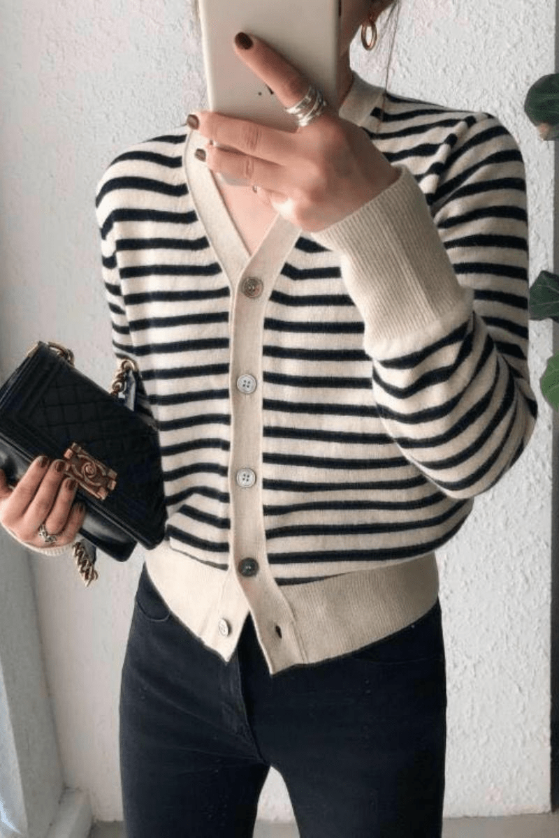 Stilla | Marinière i blød cashmere strik