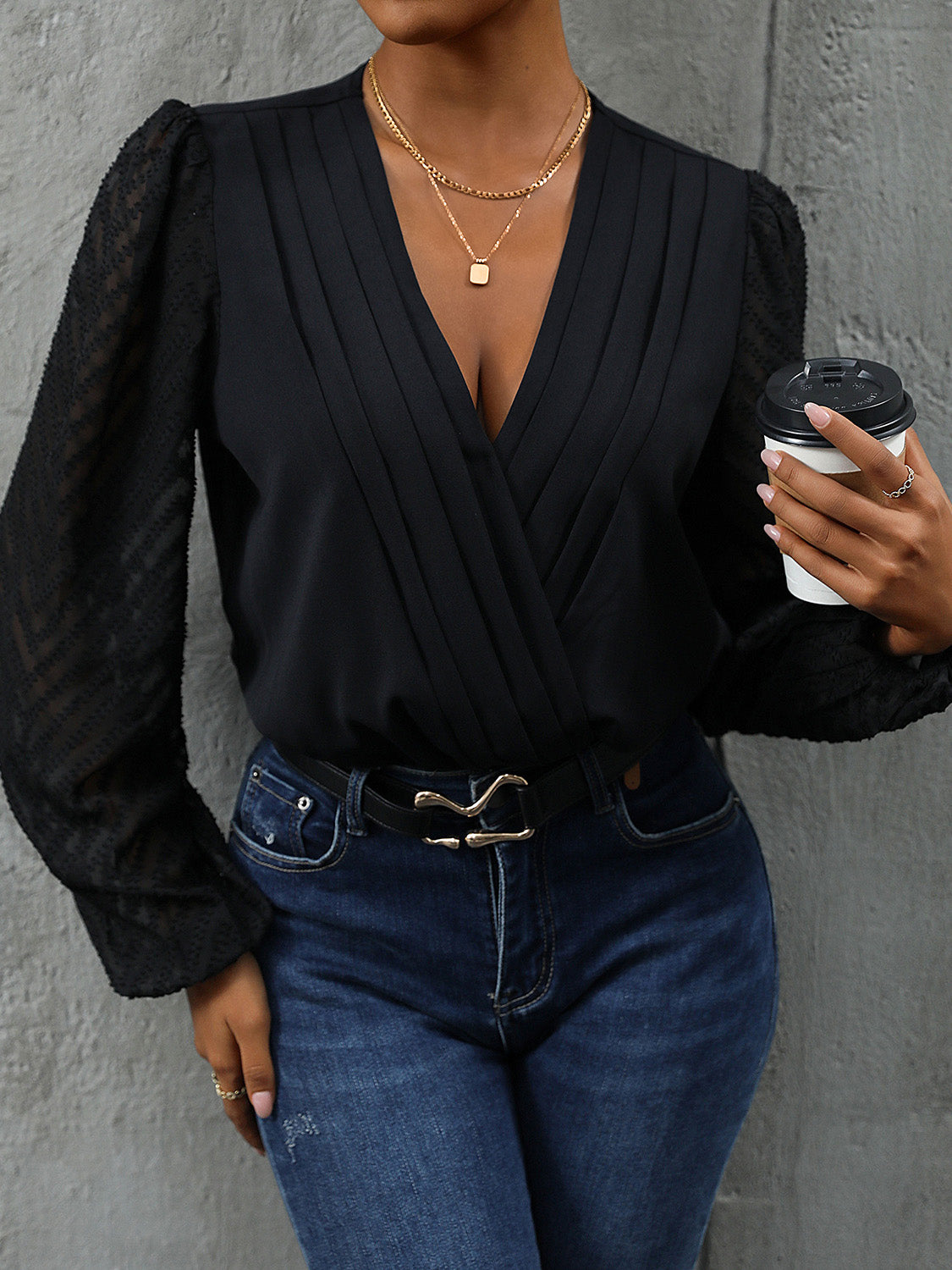 Stilla | Surplice Langærmet Bodysuit
