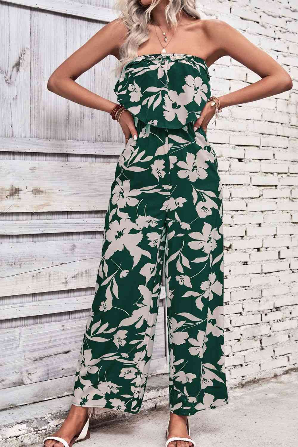 Stilla | Strapless Wide Leg Jumpsuit