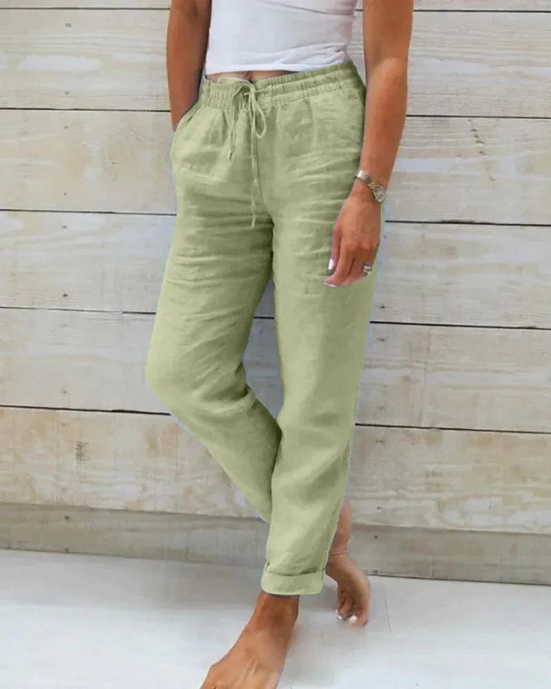 Stilla | Bukser Dame Afslappet Chic 100% Premium Perfekt Til Sommer