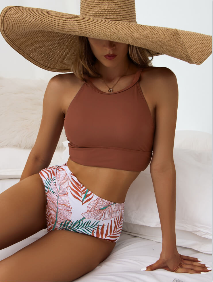 Stilla | Højskåret Bikini Top Med Sexy String