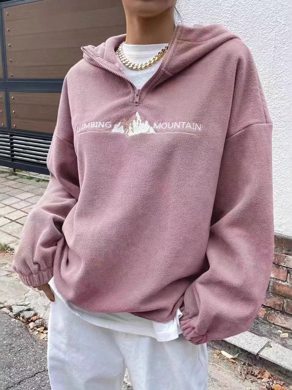 Stilla | Sweatjakke med lange ærmer og kvarte zip Mountain