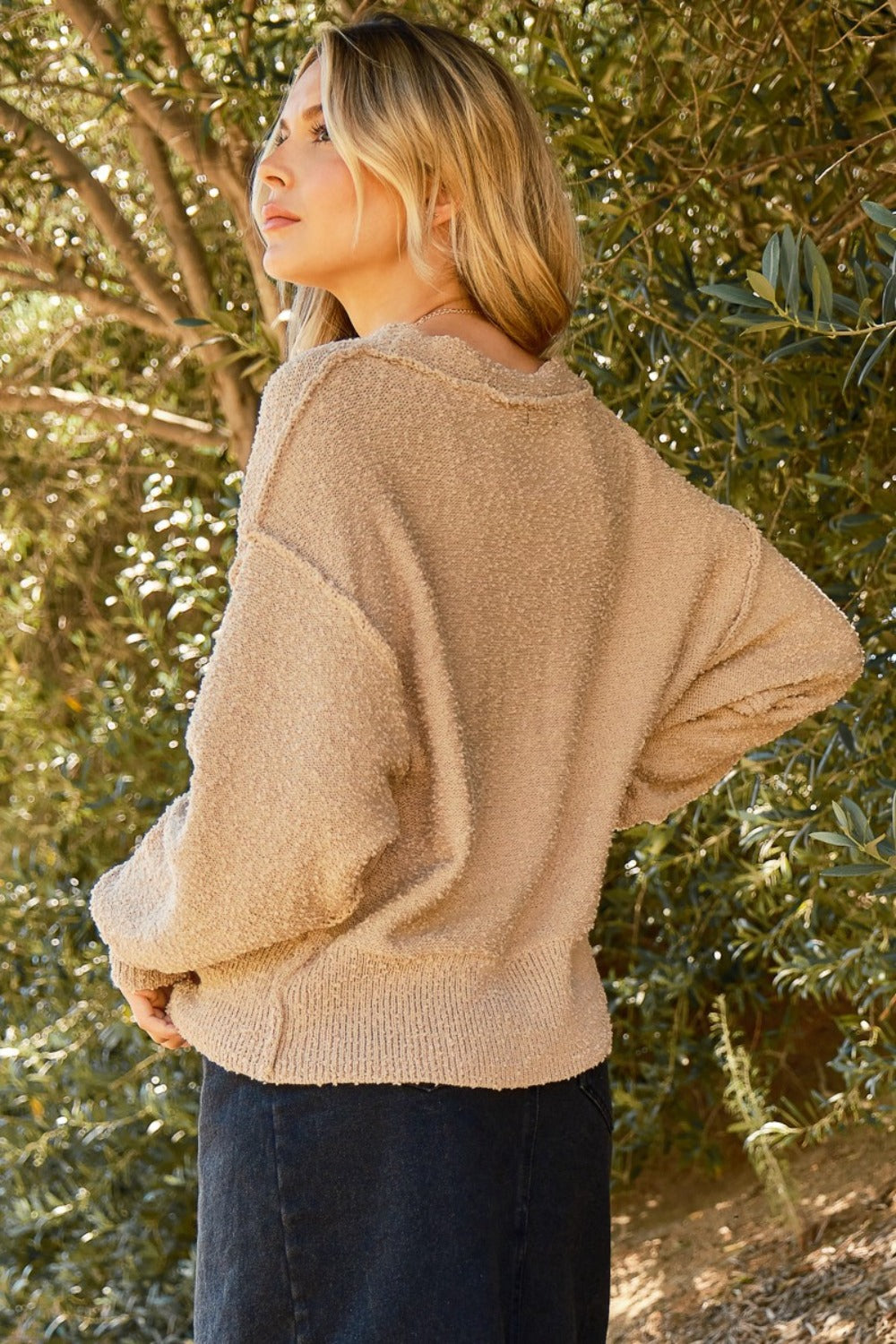Stilla | The Why Button Down Popcorn Sweater Cardigan