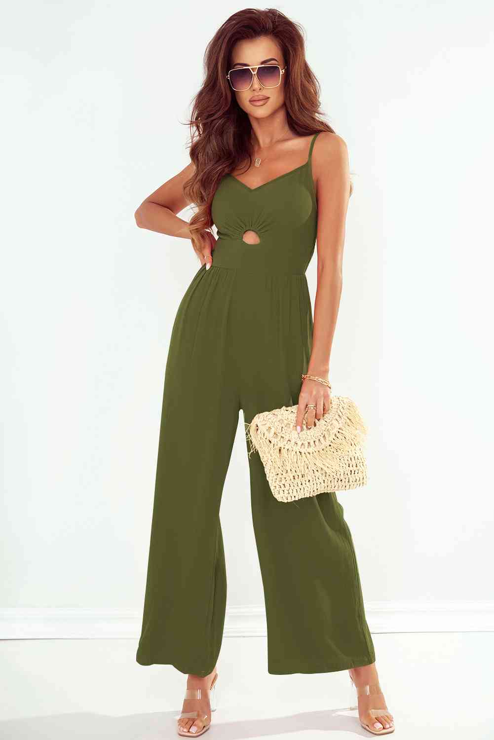 Stilla | Spaghetti Strap Bred Benet Jumpsuit