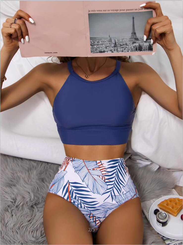 Stilla | Højskåret Bikini Top Med Sexy String