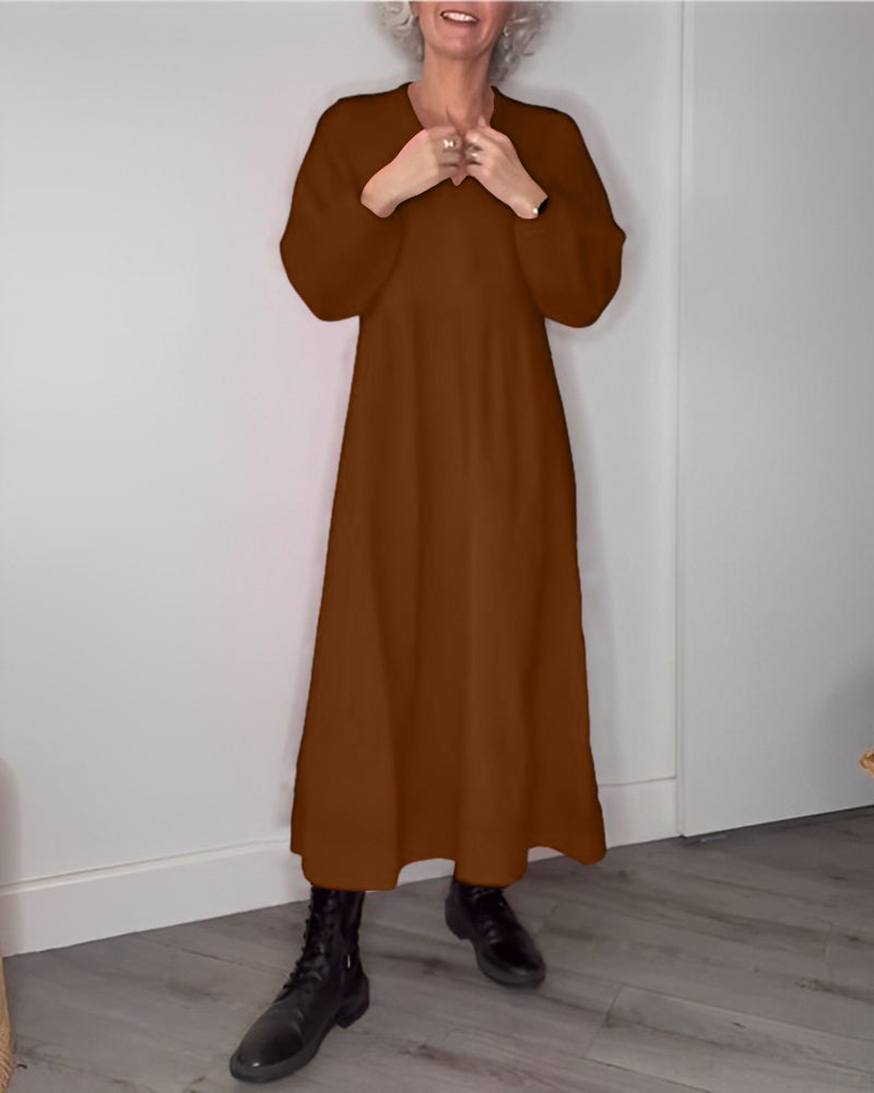 Stilla | Elegant Lang Kjole Alana Med Lommer