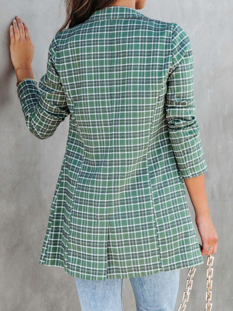 Stilla | Kvinders Blazere Klap Tjek Print Slim Fit Blazer