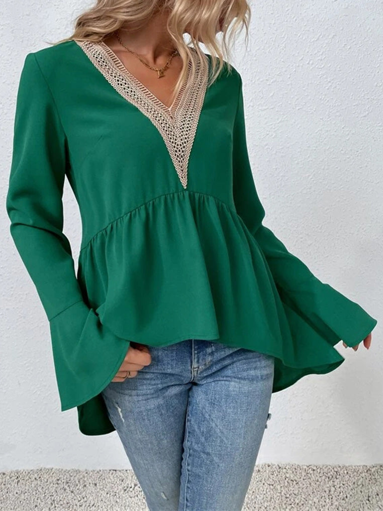Stilla | Kvinders Bluser Blonder Panel Flare Ærme Bluse
