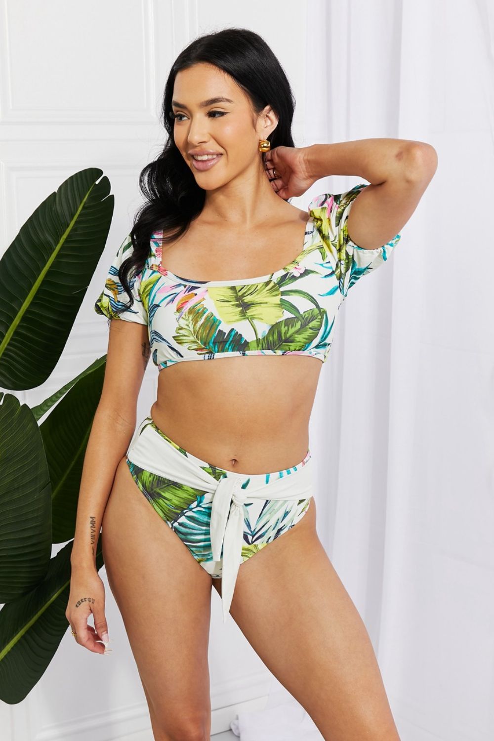 Stilla | West Swim Vacay Ready Puff Sleeve Bikini I Floral