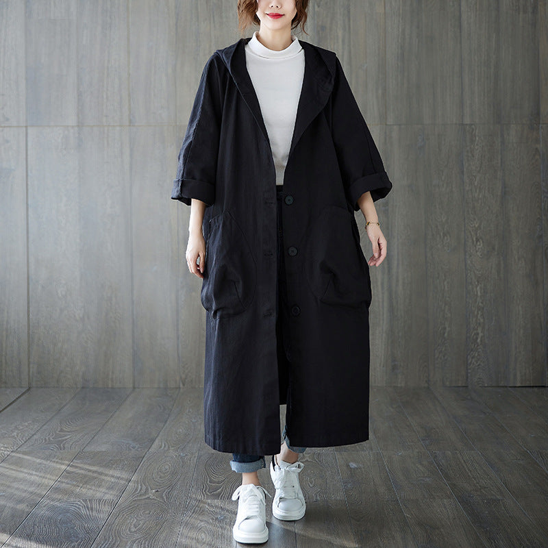 Stilla | Oversized Lanna Frakke Med Hætte