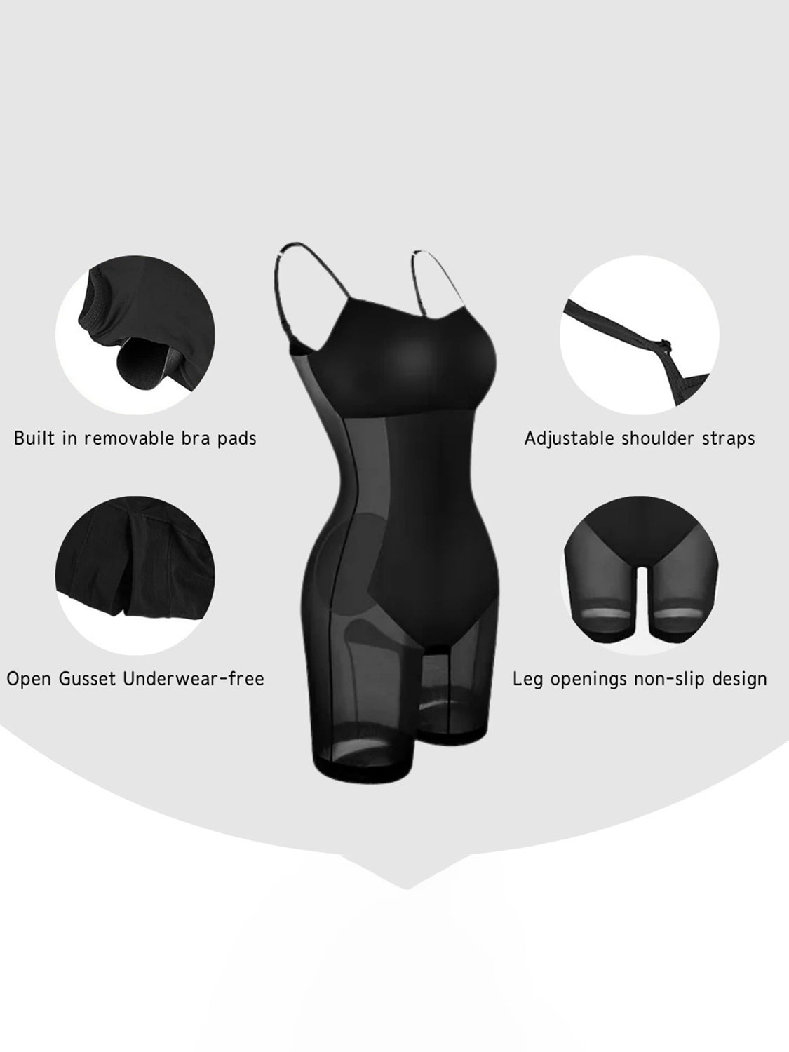 Stilla | Bae Indbygget Shapewear ærmeløs Maxi Kjole