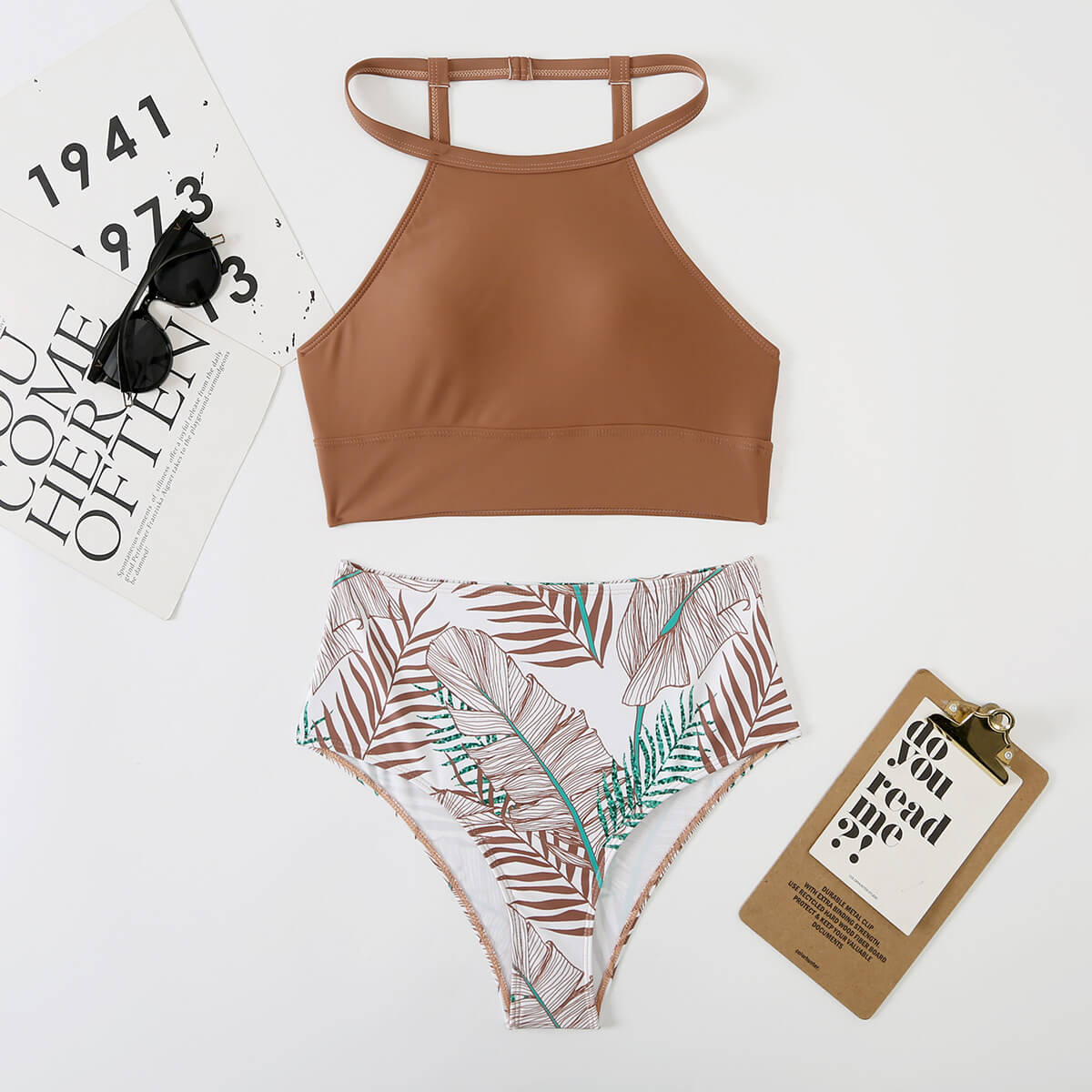 Stilla | Højskåret Bikini Top Med Sexy String
