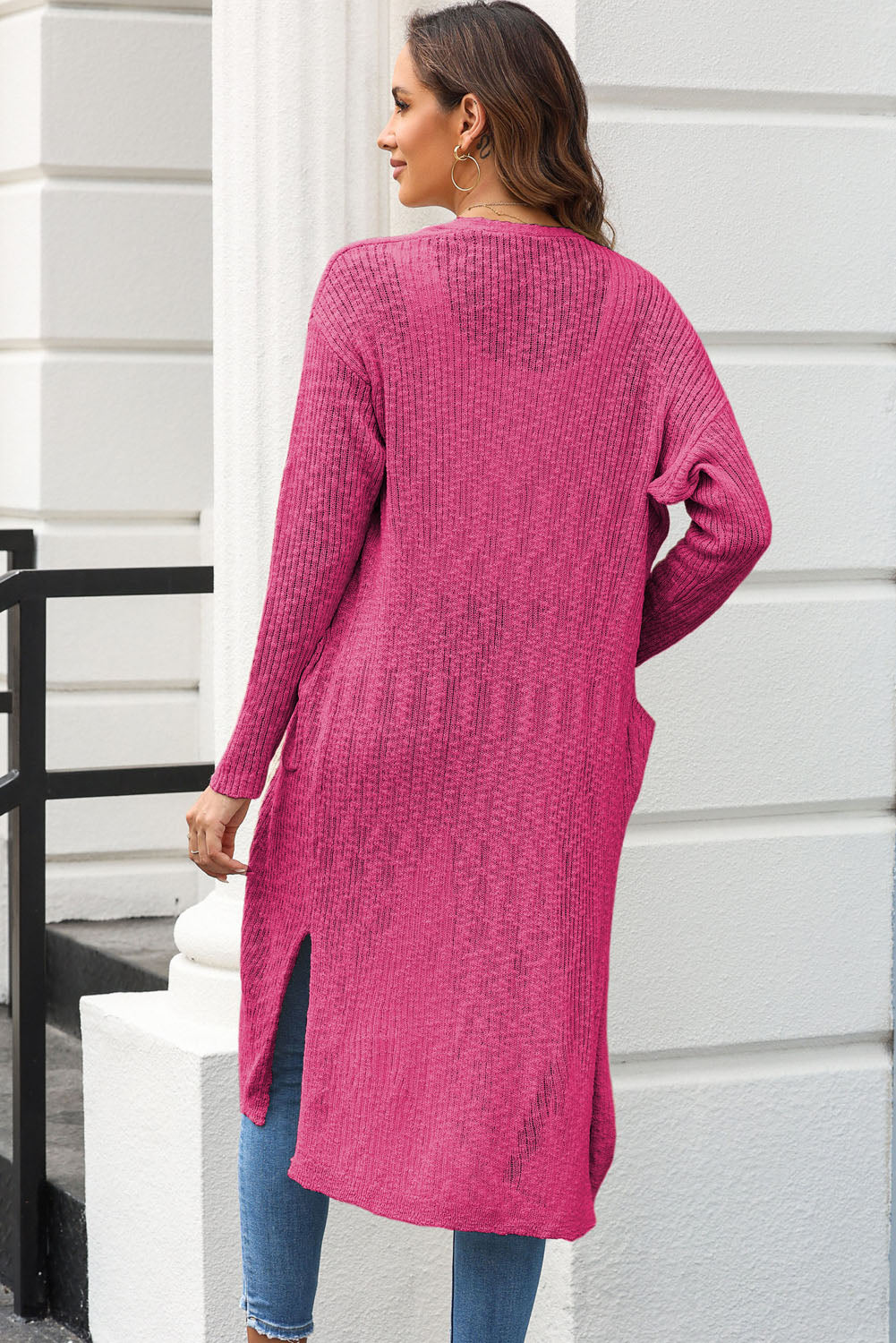 Stilla | Front Slit Cardigan med Lommer
