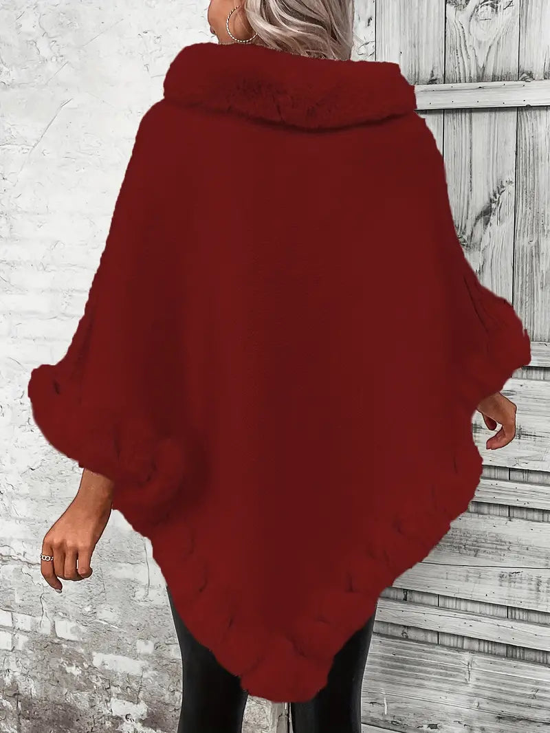 Stilla | Striktrøje Poncho-stil