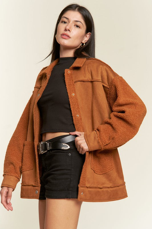 Stilla | Pels- Og Suede Jakke