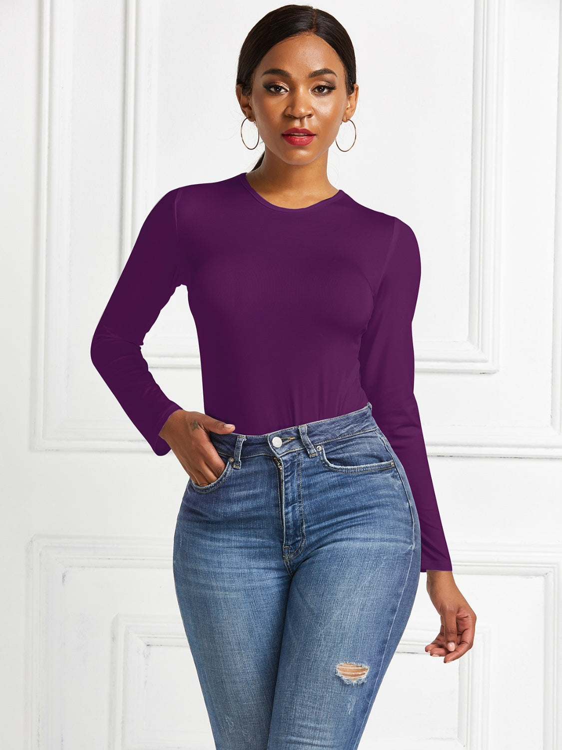 Stilla | Hals Langærmet Bodysuit
