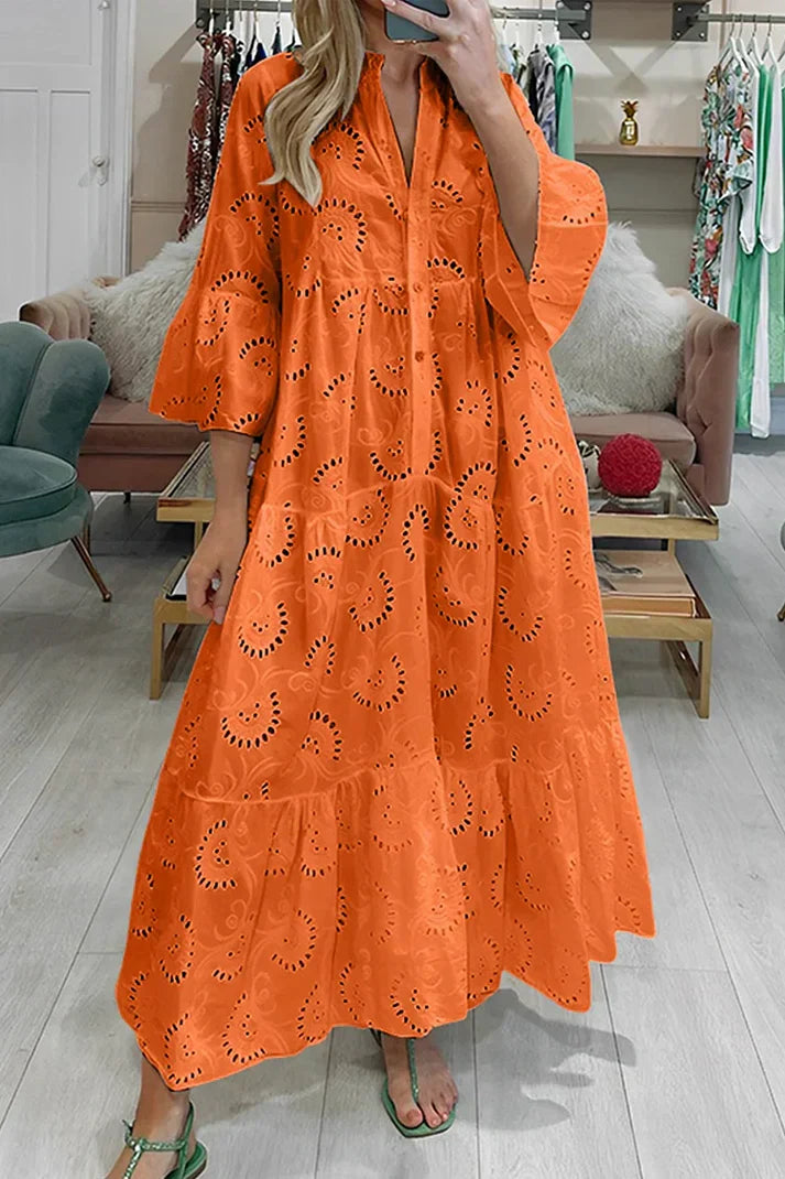 Stilla | Elegantes Kleid Mit Lochstickerei