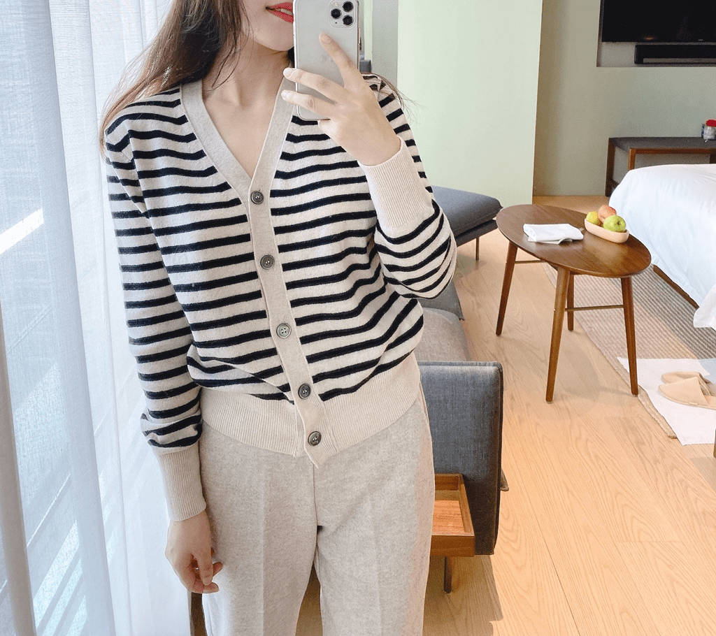 Stilla | Marinière i blød cashmere strik