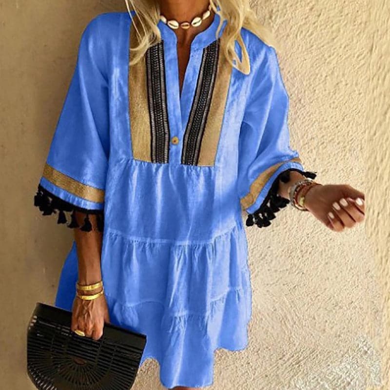 Stilla | Bohemian Glimmerkjole Med Volanter