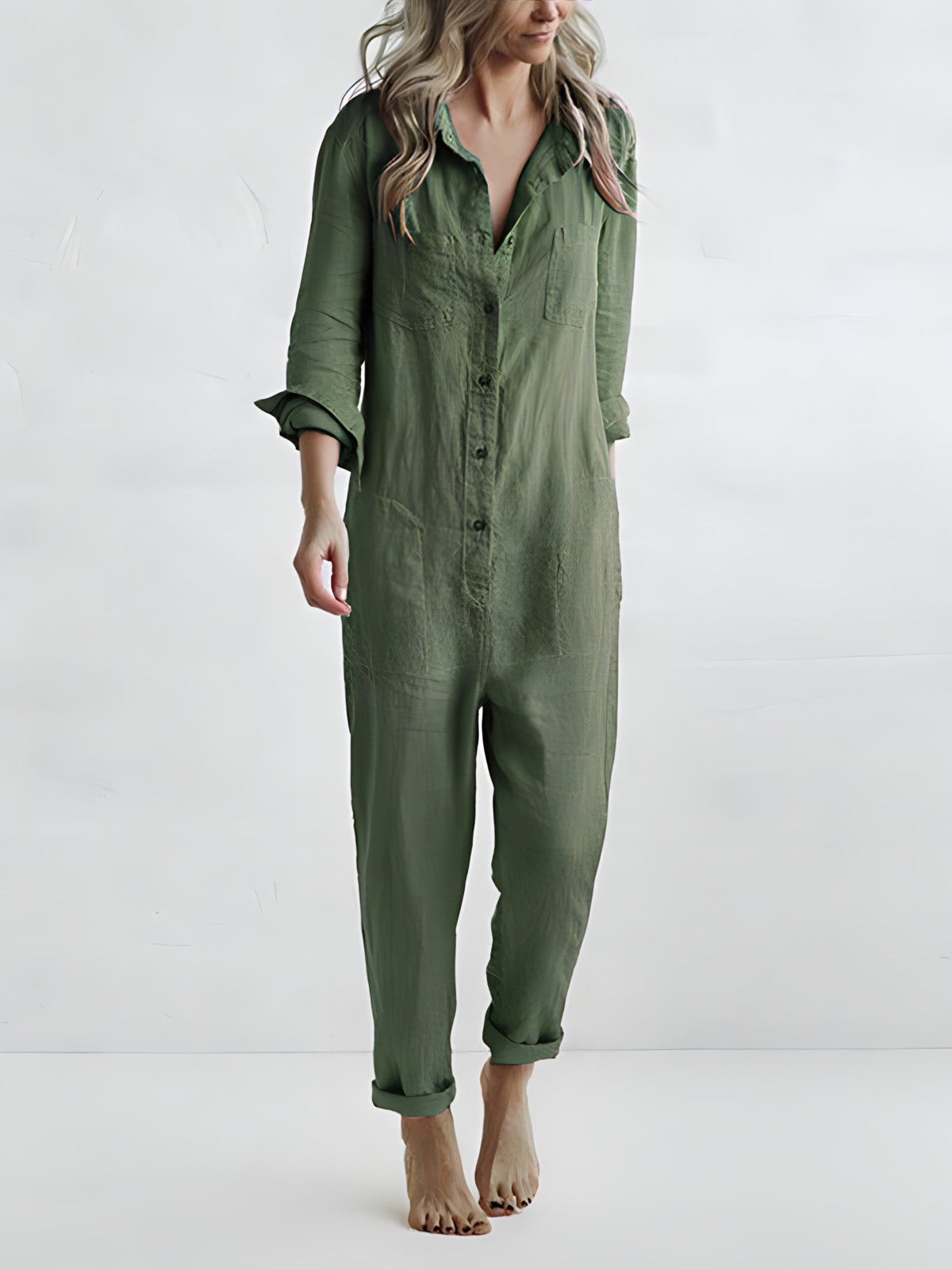 Stilla | Casual og Løs Jumpsuit Med Lange Ærmer