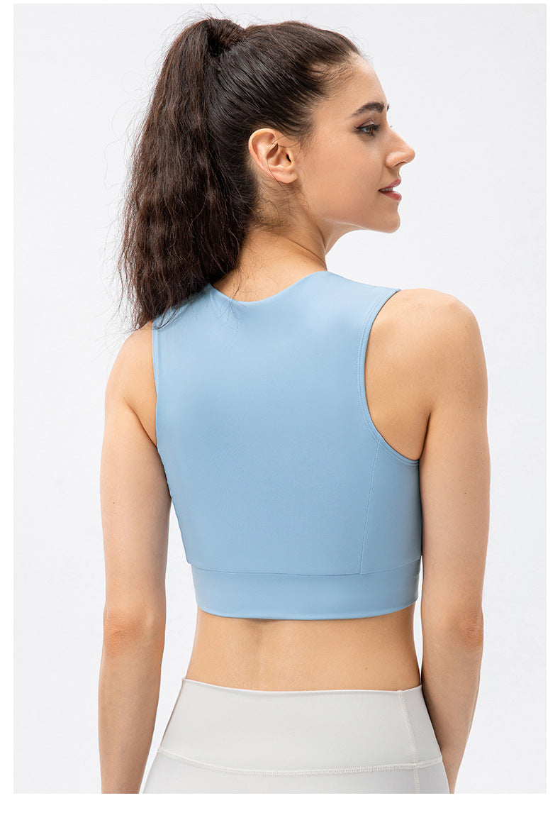 Stilla | Strength Yoga Bh Stødsikker Éntal Nude Feel Plisseret Fitness Vest Til Kvinder