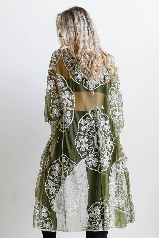 Stilla | Mesh Cotton Lace Kimono