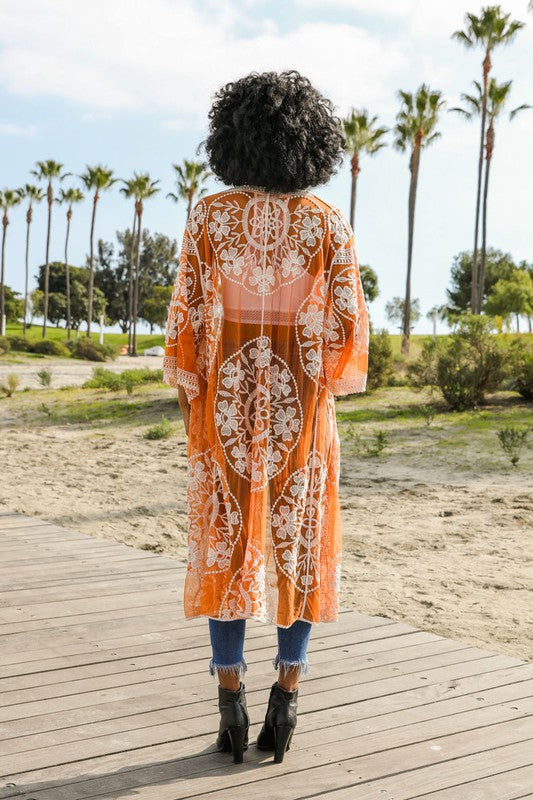 Stilla | Mesh Cotton Lace Kimono