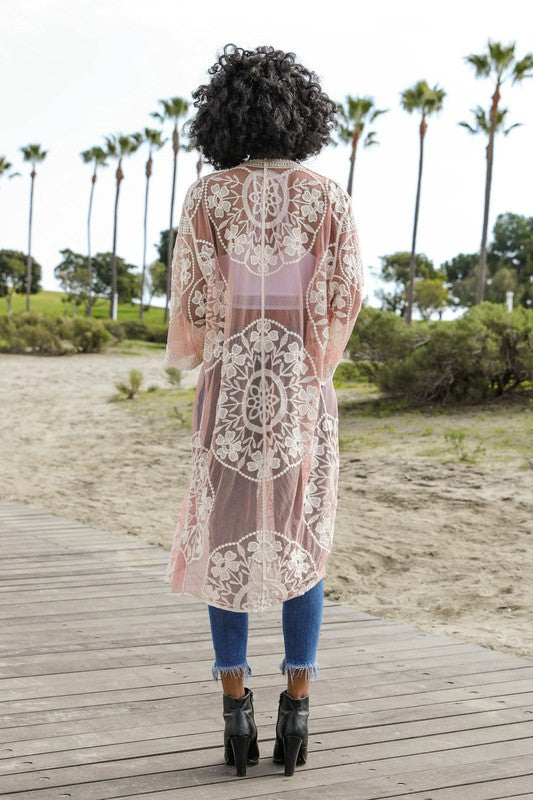 Stilla | Mesh Cotton Lace Kimono