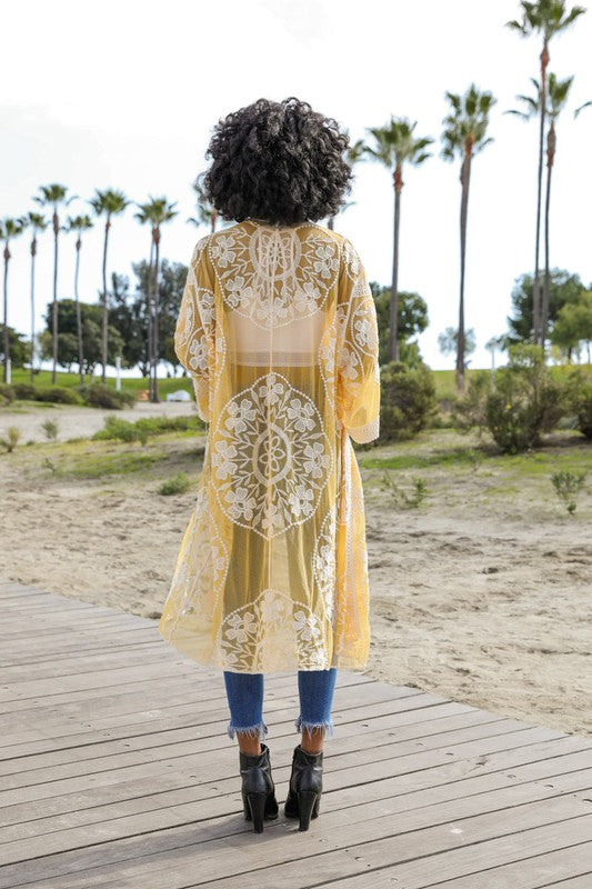 Stilla | Mesh Cotton Lace Kimono