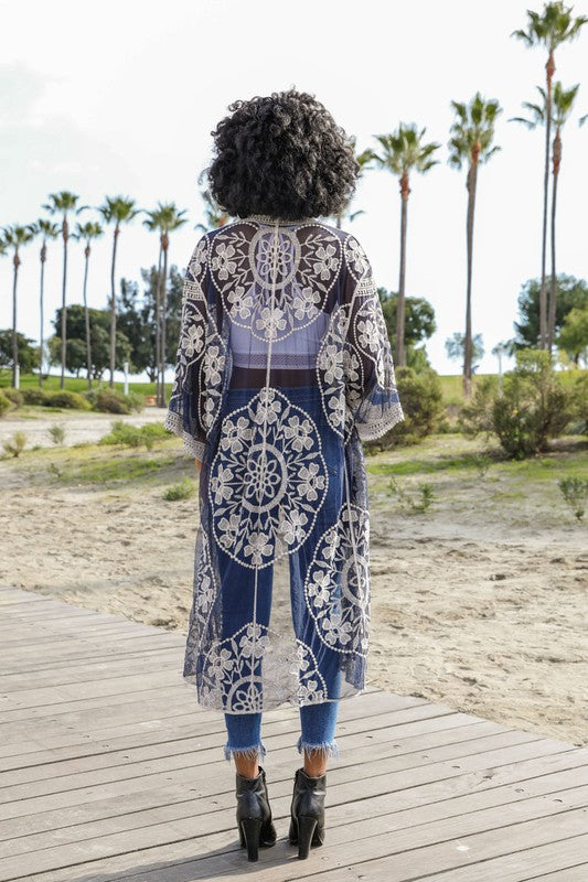 Stilla | Mesh Cotton Lace Kimono