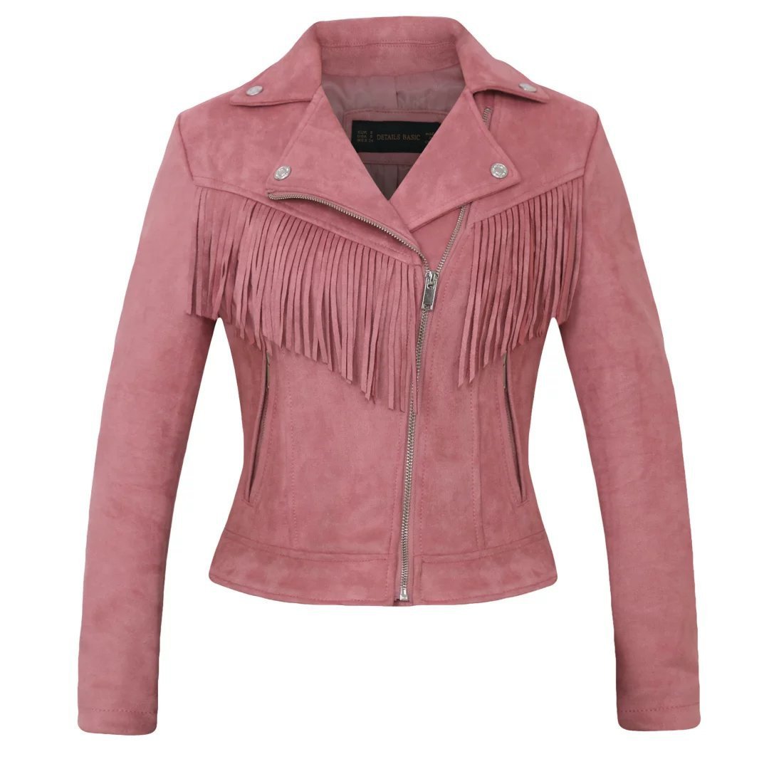 Stilla | Kvinders Suede Frynsejakke
