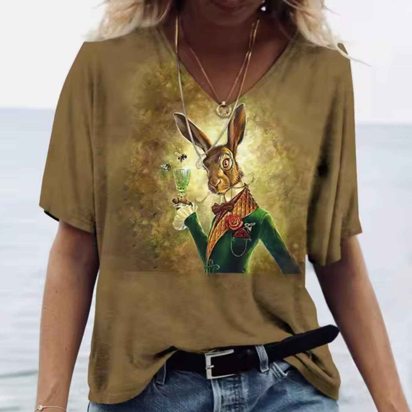 Stilla | Farverige T-shirts med kanintryk