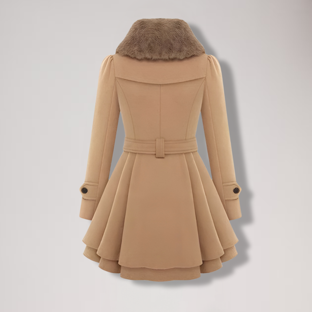 Stilla | Elegante Trenchcoat Med Vegansk Pels
