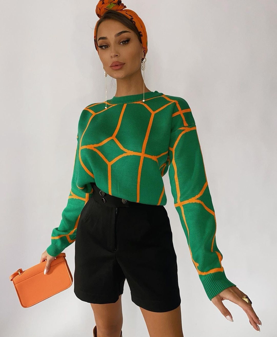 Stilla | Pullover Af Geometrisk Strik