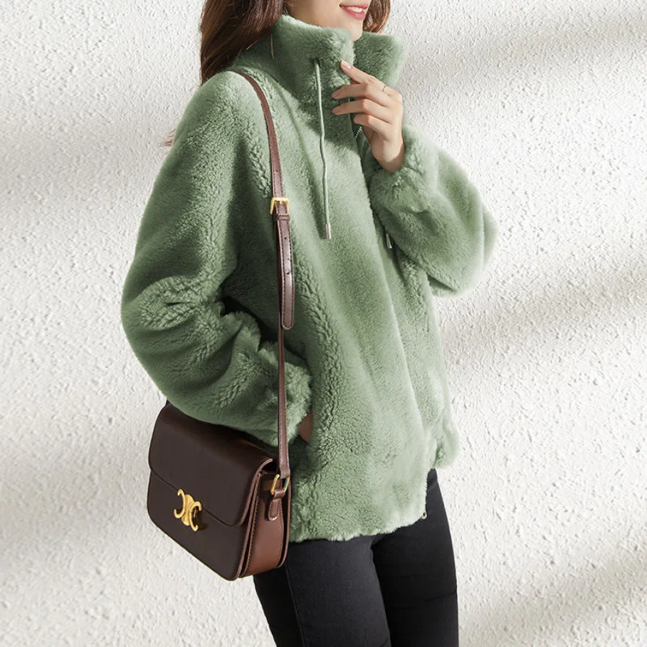 Stilla | Dame Trenchcoat Af Suede, Oversize Stil Med Brede Revers