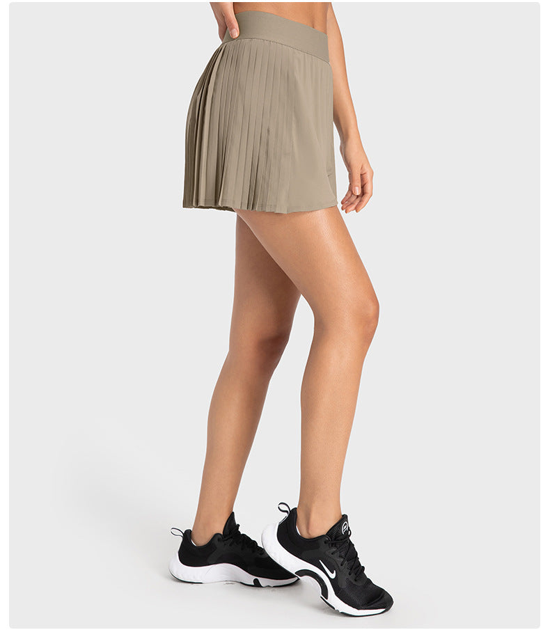Stilla | Cooled Tennis Skort Plisseret, Krydset Foran, Indbyggede Shorts