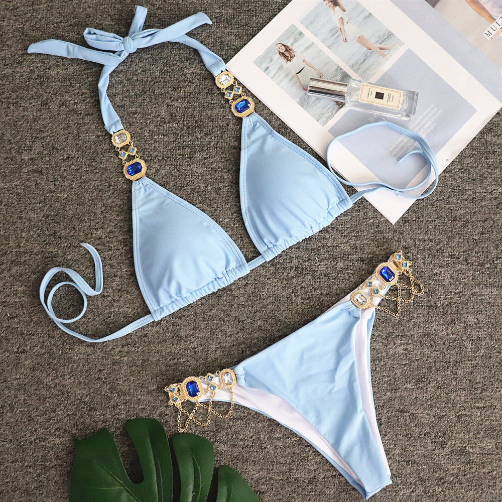 Dame Elegant Kædeprydet Bikini Sæt Stilla