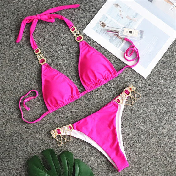 Dame Elegant Kædeprydet Bikini Sæt Stilla