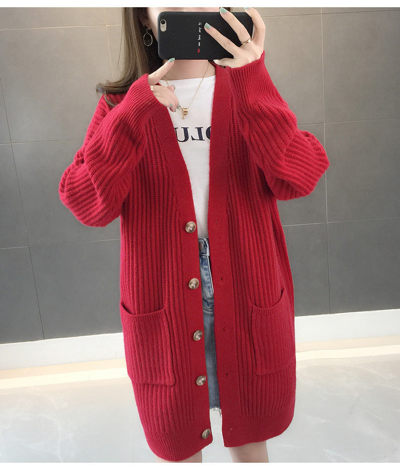 Femme Tekstureret Longline Strikcardigan med Lommer Stilla