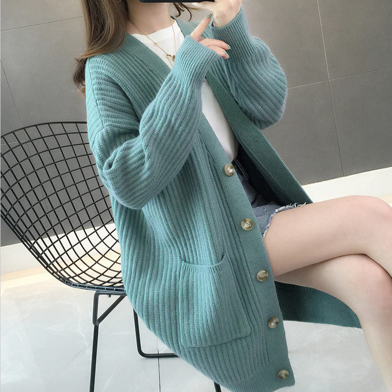 Femme Tekstureret Longline Strikcardigan med Lommer Stilla