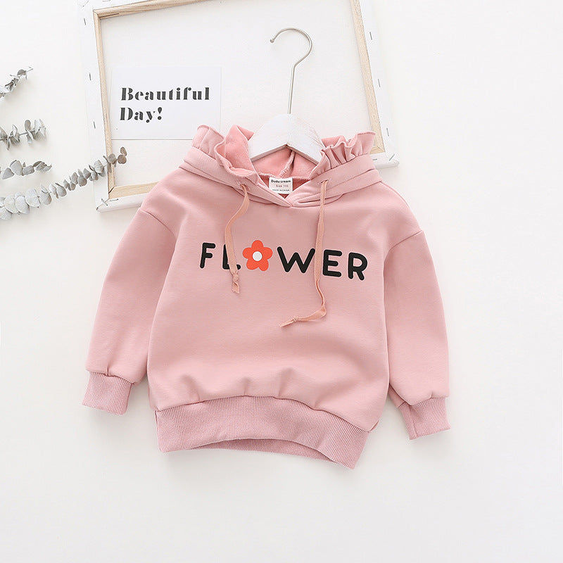 Børne Rüsch Hoodie Sweatshirt med Floralprint Stilla