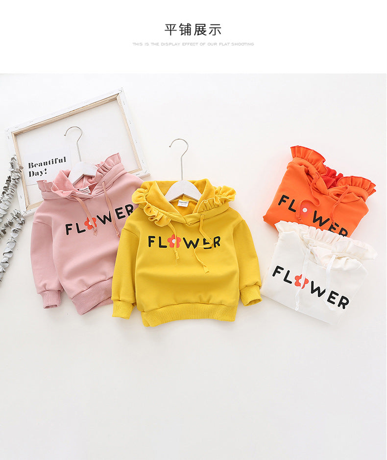 Børne Rüsch Hoodie Sweatshirt med Floralprint Stilla