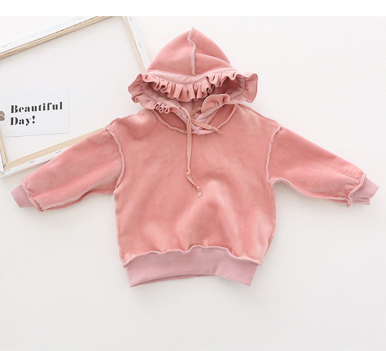 Børne Rüsch Hoodie Sweatshirt med Floralprint Stilla