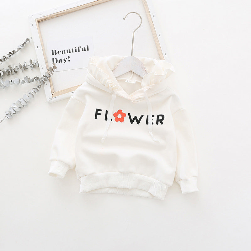 Børne Rüsch Hoodie Sweatshirt med Floralprint Stilla