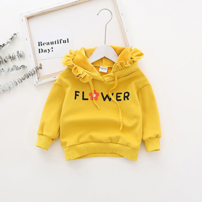 Børne Rüsch Hoodie Sweatshirt med Floralprint Stilla