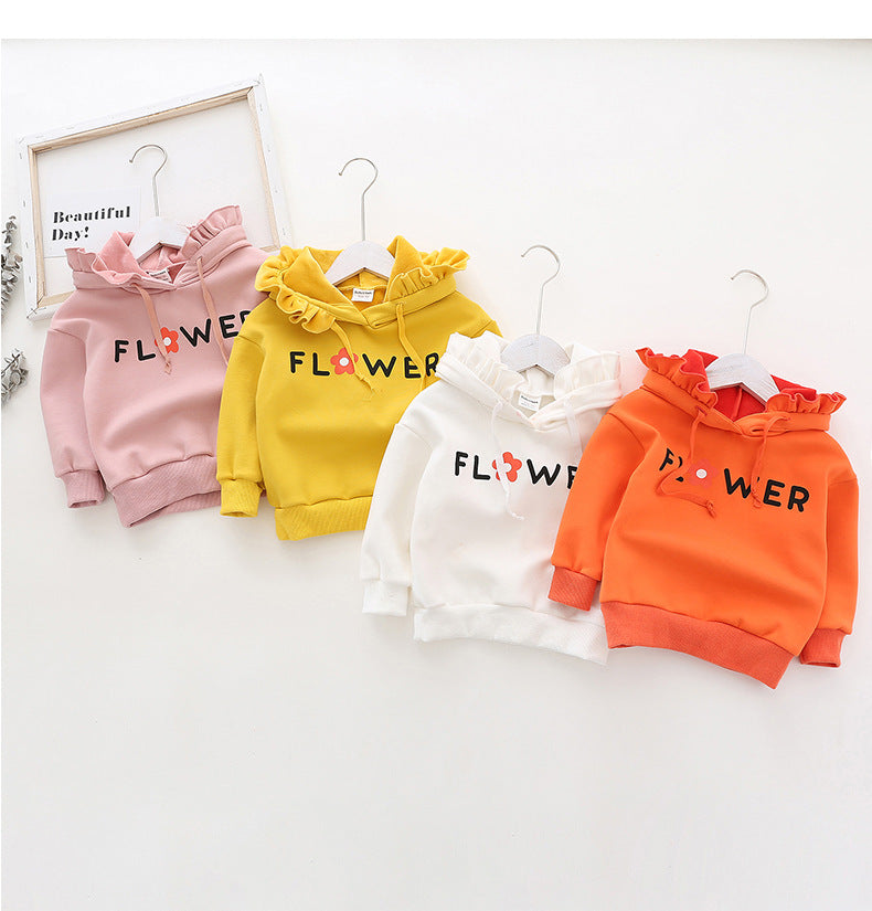 Børne Rüsch Hoodie Sweatshirt med Floralprint Stilla