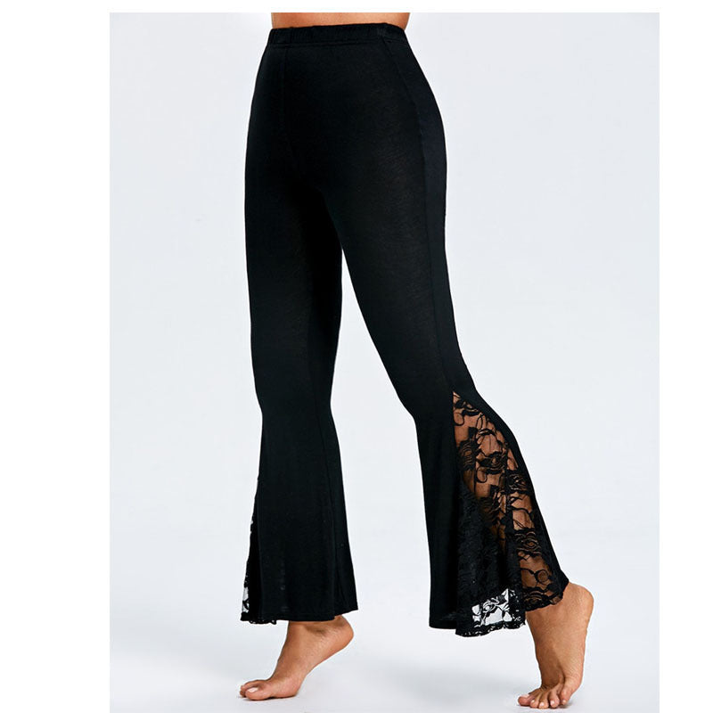 Dame Flared Leggings med Spidsbesætning Stilla