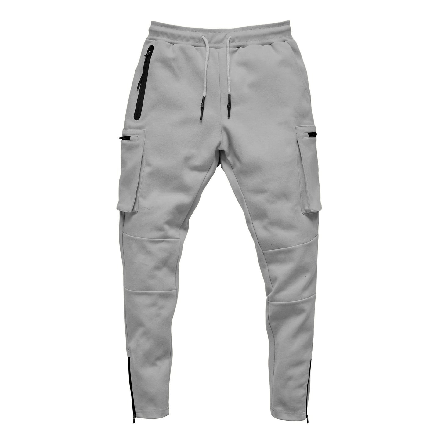 Herrer Multifunktionel Slim-Fit Joggingbukser med sidelommer med lynlås og elastisk talje Stilla