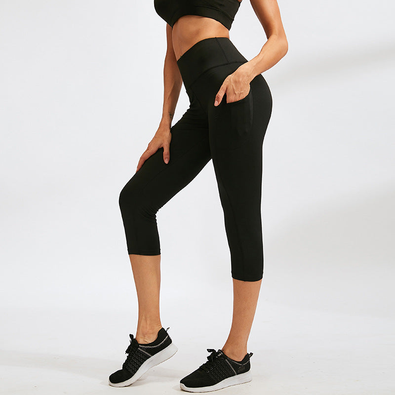 Dame Kvalitets Sport-Leggings med praktiske sidelommer og fleksibel talje Stilla