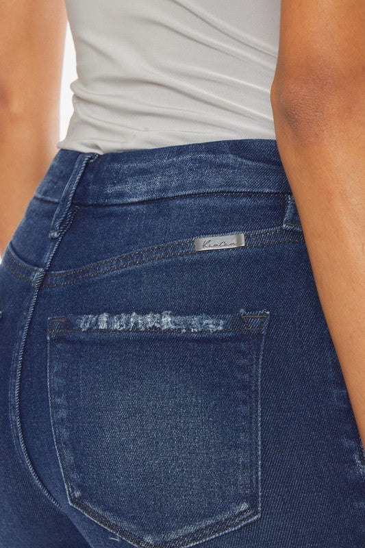 Stilla | Rise Piecing Detail Super Skinny Jeans